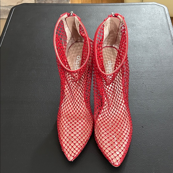 Charles David Shoes - Charles David Red Mesh Heels